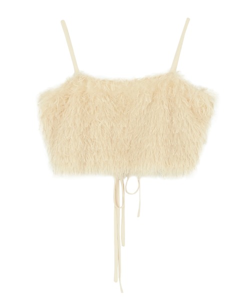 titivate(ティティベイト)の「バックリボンデザインフェザーライクキャミソールトップス(キャミソール・レディース・ブラック/グリーン/ライトピンク/ライトベージュ・FREE)」の13枚目の写真