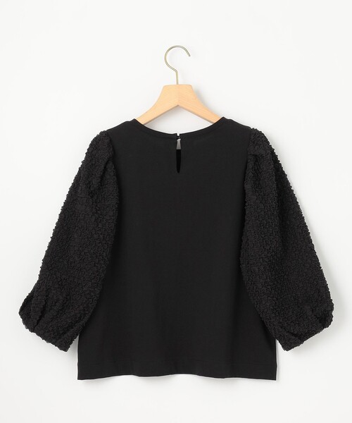tシャツ シャーリングシフォン袖 トップス レディース セール】シャーリングシフォン袖 トップス（Tシャツ/カットソー