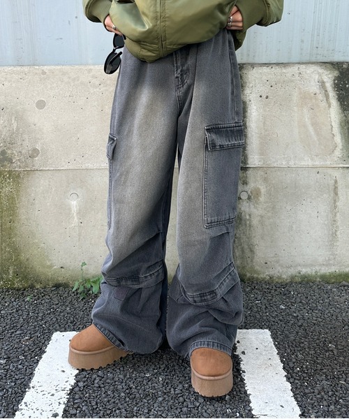 セール】タックカーゴデニムパンツ（デニムパンツ）｜sedacle