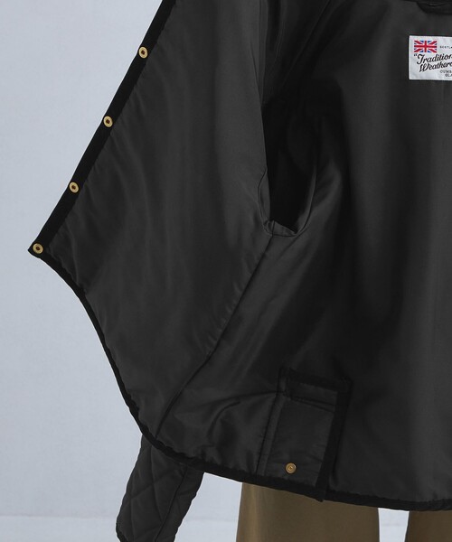 Traditional Weatherwear（トラディショナルウェザーウェア）の「【別注】＜Traditional Weatherwear＞ARKLEY Aライン キルティング ショート コート（ノーカラージャケット・レディース・ブラック/オフホワイト・32/34）」の20枚目の写真