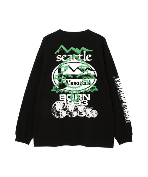 MANASTASH(マナスタッシュ)の「MANASTASH/マナスタッシュ/ RE:CTN L/S TEE TREE/ロンTツリー(Tシャツ/カットソー・メンズ・ピンク/ブラック/ホワイト・L/M/S/XL)」の21枚目の写真