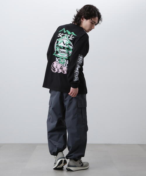 MANASTASH(マナスタッシュ)の「MANASTASH/マナスタッシュ/ RE:CTN L/S TEE TREE/ロンTツリー(Tシャツ/カットソー・メンズ・ピンク/ブラック/ホワイト・L/M/S/XL)」の22枚目の写真