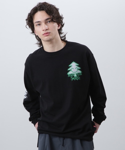 MANASTASH(マナスタッシュ)の「MANASTASH/マナスタッシュ/ RE:CTN L/S TEE TREE/ロンTツリー(Tシャツ/カットソー・メンズ・ピンク/ブラック/ホワイト・L/M/S/XL)」の14枚目の写真