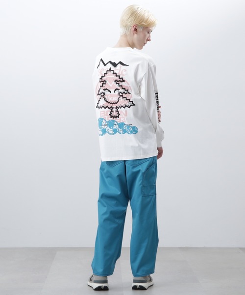 MANASTASH(マナスタッシュ)の「MANASTASH/マナスタッシュ/ RE:CTN L/S TEE TREE/ロンTツリー(Tシャツ/カットソー・メンズ・ピンク/ブラック/ホワイト・L/M/S/XL)」の11枚目の写真