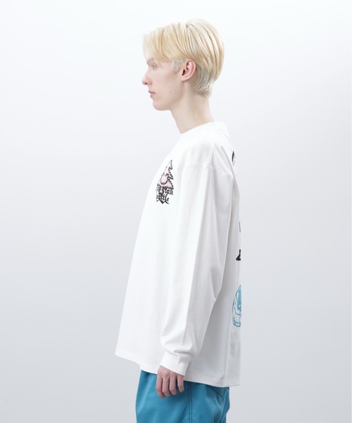 MANASTASH(マナスタッシュ)の「MANASTASH/マナスタッシュ/ RE:CTN L/S TEE TREE/ロンTツリー(Tシャツ/カットソー・メンズ・ピンク/ブラック/ホワイト・L/M/S/XL)」の9枚目の写真