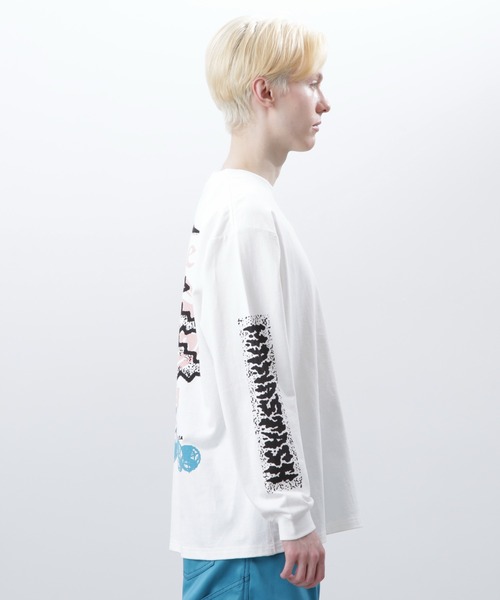 MANASTASH(マナスタッシュ)の「MANASTASH/マナスタッシュ/ RE:CTN L/S TEE TREE/ロンTツリー(Tシャツ/カットソー・メンズ・ピンク/ブラック/ホワイト・L/M/S/XL)」の7枚目の写真