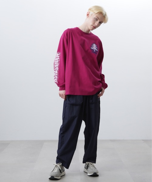 MANASTASH(マナスタッシュ)の「MANASTASH/マナスタッシュ/ RE:CTN L/S TEE TREE/ロンTツリー(Tシャツ/カットソー・メンズ・ピンク/ブラック/ホワイト・L/M/S/XL)」の19枚目の写真