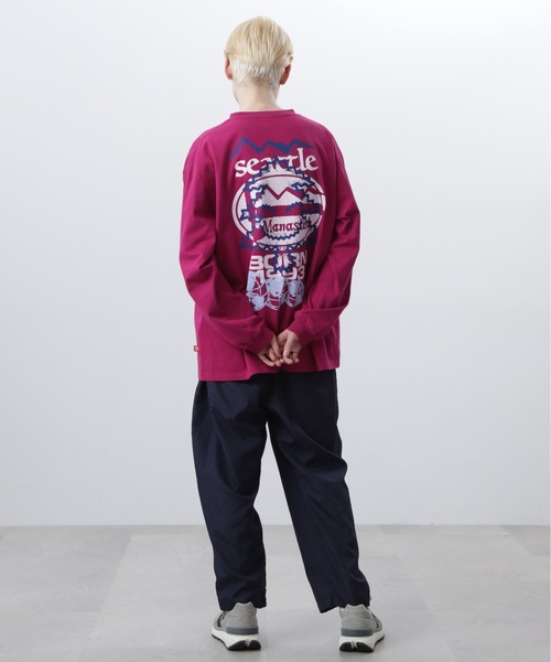 MANASTASH(マナスタッシュ)の「MANASTASH/マナスタッシュ/ RE:CTN L/S TEE TREE/ロンTツリー(Tシャツ/カットソー・メンズ・ピンク/ブラック/ホワイト・L/M/S/XL)」の18枚目の写真
