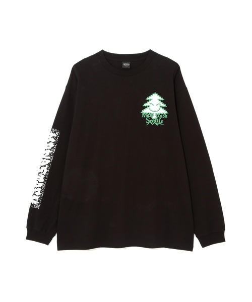 MANASTASH(マナスタッシュ)の「MANASTASH/マナスタッシュ/ RE:CTN L/S TEE TREE/ロンTツリー(Tシャツ/カットソー・メンズ・ピンク/ブラック/ホワイト・L/M/S/XL)」の16枚目の写真