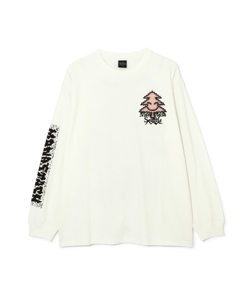 MANASTASH(マナスタッシュ)の「MANASTASH/マナスタッシュ/ RE:CTN L/S TEE TREE/ロンTツリー(Tシャツ/カットソー・メンズ・ピンク/ブラック/ホワイト・L/M/S/XL)」の15枚目の写真