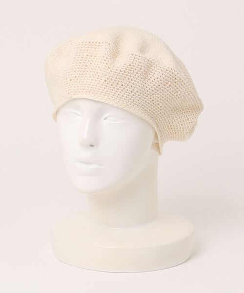 チャイハネ（チャイハネ）の「【チャイハネ】コットンニットタムベレー（ハンチング/ベレー帽・レディース・グリーン/ホワイト/レッド/ワイン/ブラック/ネイビー・FREE）」の2枚目の写真