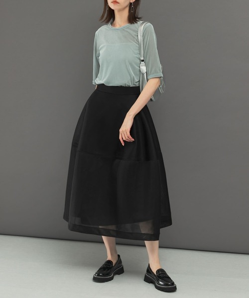 URBAN RESEARCH ROSSO WOMEN(アーバンリサーチ ロッソ)の「シアーベロアTシャツ(Tシャツ/カットソー・レディース・ベージュ系その他/ミント/ピンク系その他・FREE)」の3枚目の写真