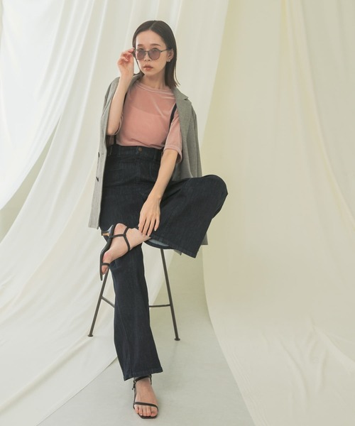 URBAN RESEARCH ROSSO WOMEN(アーバンリサーチ ロッソ)の「シアーベロアTシャツ(Tシャツ/カットソー・レディース・ベージュ系その他/ミント/ピンク系その他・FREE)」の7枚目の写真