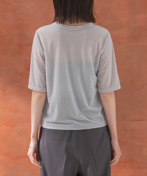 URBAN RESEARCH ROSSO WOMEN(アーバンリサーチ ロッソ)の「シアーベロアTシャツ(Tシャツ/カットソー・レディース・ベージュ系その他/ミント/ピンク系その他・FREE)」の10枚目の写真