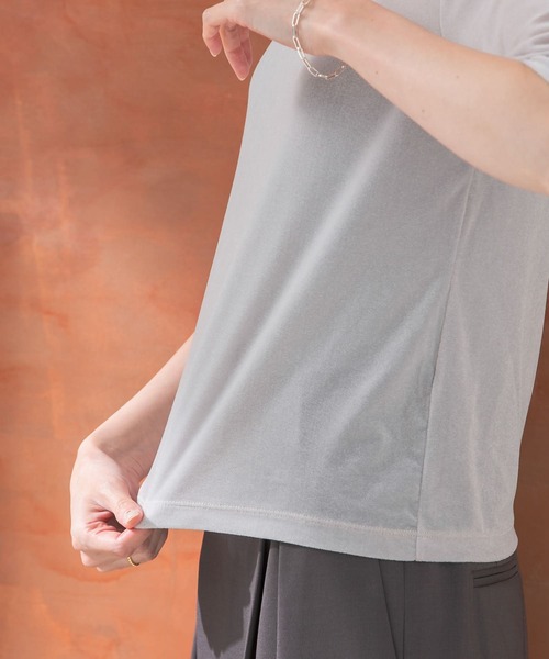 URBAN RESEARCH ROSSO WOMEN(アーバンリサーチ ロッソ)の「シアーベロアTシャツ(Tシャツ/カットソー・レディース・ベージュ系その他/ミント/ピンク系その他・FREE)」の14枚目の写真