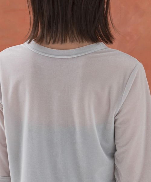 URBAN RESEARCH ROSSO WOMEN(アーバンリサーチ ロッソ)の「シアーベロアTシャツ(Tシャツ/カットソー・レディース・ベージュ系その他/ミント/ピンク系その他・FREE)」の15枚目の写真