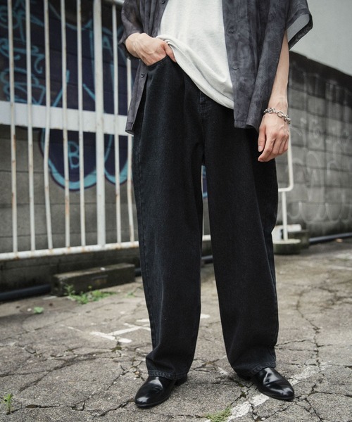ブラックデニム 黒 セール】ストレートデニムパンツ（デニムパンツ）｜SENSE OF PLACE by