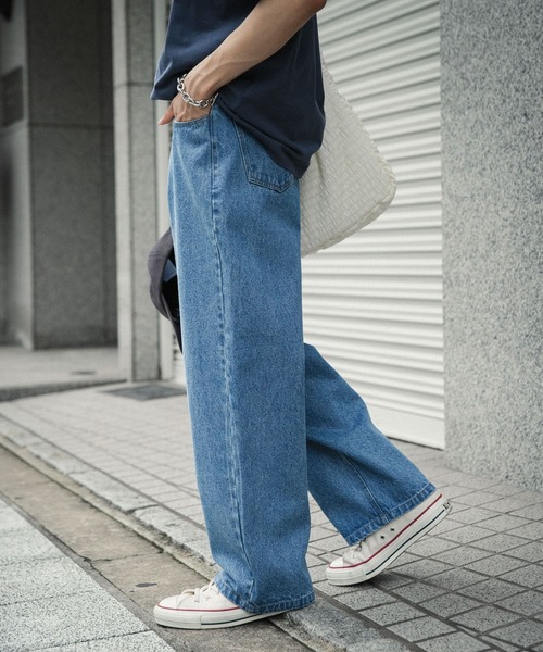 SENSE OF PLACE by URBAN RESEARCH（センスオブプレイスバイアーバンリサーチ）の「ストレートデニムパンツ（デニムパンツ・メンズ・ライトインディゴブルー/ブラック・MEDIUM/SMALL/LARGE）」の15枚目の写真