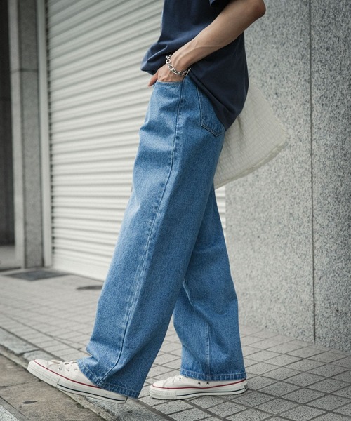 SENSE OF PLACE by URBAN RESEARCH（センスオブプレイスバイアーバンリサーチ）の「ストレートデニムパンツ（デニムパンツ・メンズ・ライトインディゴブルー/ブラック・MEDIUM/SMALL/LARGE）」の14枚目の写真