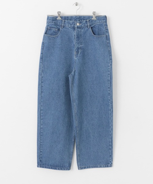 SENSE OF PLACE by URBAN RESEARCH（センスオブプレイスバイアーバンリサーチ）の「ストレートデニムパンツ（デニムパンツ・メンズ・ライトインディゴブルー/ブラック・MEDIUM/SMALL/LARGE）」の9枚目の写真