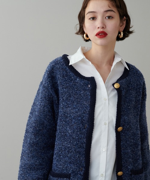 LARUTA（ラルータ）の「【LARUTA】ループ編みボアニットジャケット