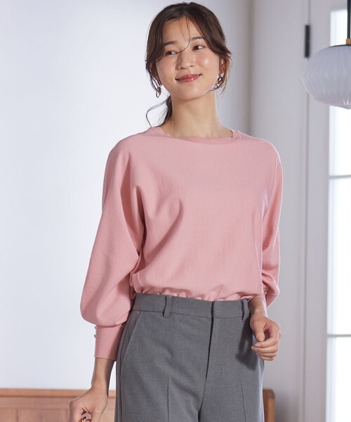 ANY SIS(エニィスィス)の「クルーネックバックスリット ニット(ニット/セーター・レディース・アイボリー系/レッド系/ライラック系/ピンク系/オレンジ系/グリーン系/ブラック系/イエロー系/ブルー系・2)」の7枚目の写真