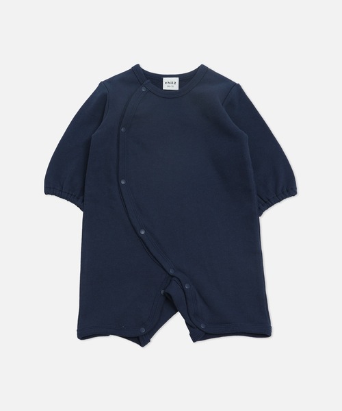 chil2（チルツー）の「無地 長袖 ミニカバーオール（ロンパース・キッズ・クリーム/スモークピンク/モカ/ベージュ/ミント/ラベンダー/イエロー/マスタード/オレンジ/グリーン/レッド/ワインレッド/グレー/チャコールグレー/ブルー/ブラック/サックスブルー/ホワイト/ライトグリーン/ネイビー・50-60cm/60-70cm）」の11枚目の写真