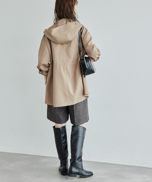 ROPE' PICNIC（ロペピクニック）の「【花粉ガード・撥水加工】ミドル丈マウンテンパーカー（マウンテンパーカー・レディース・チャコールグレー/キナリ/ダークブラウン・38）」の17枚目の写真