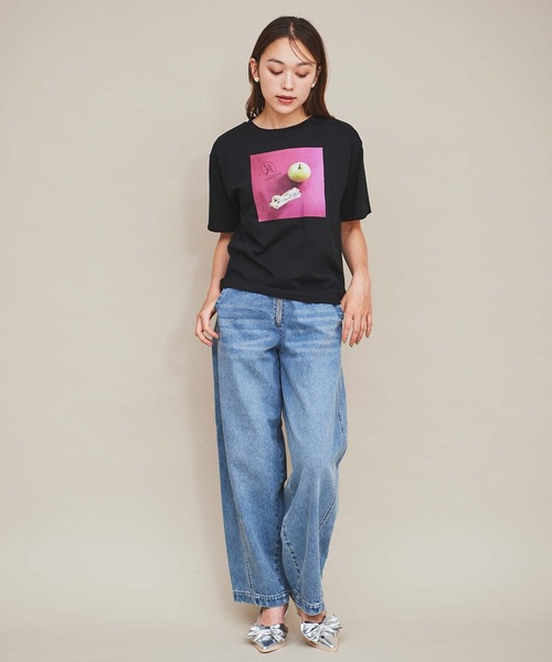 31 Sons de mode(トランテアン ソン ドゥ モード)の「【MAISON KAYSER】フォトTシャツ(Tシャツ/カットソー・レディース・オフホワイト/ブラック・フリー)」の10枚目の写真