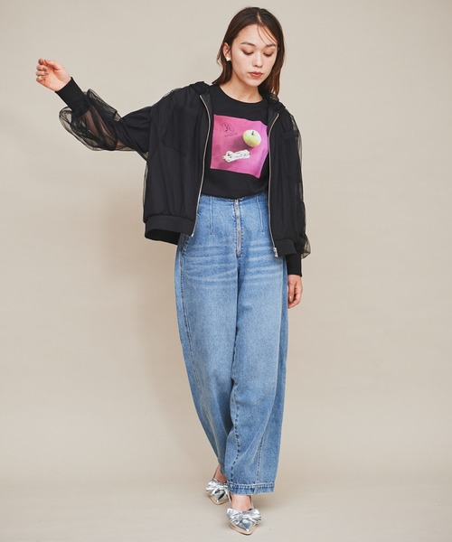 31 Sons de mode(トランテアン ソン ドゥ モード)の「【MAISON KAYSER】フォトTシャツ(Tシャツ/カットソー・レディース・オフホワイト/ブラック・フリー)」の14枚目の写真