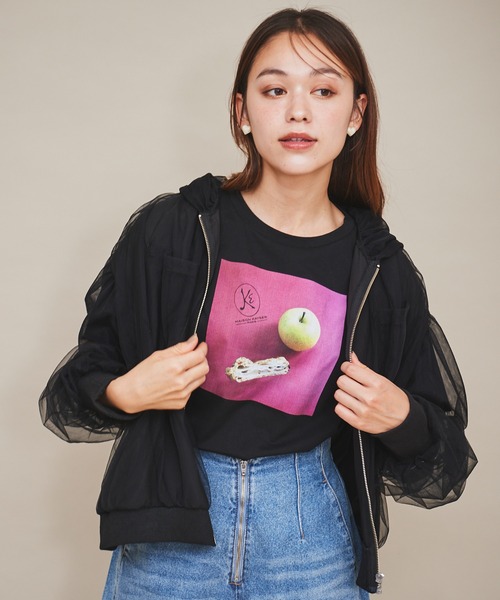 31 Sons de mode(トランテアン ソン ドゥ モード)の「【MAISON KAYSER】フォトTシャツ(Tシャツ/カットソー・レディース・オフホワイト/ブラック・フリー)」の8枚目の写真