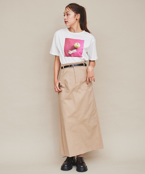 31 Sons de mode(トランテアン ソン ドゥ モード)の「【MAISON KAYSER】フォトTシャツ(Tシャツ/カットソー・レディース・オフホワイト/ブラック・フリー)」の21枚目の写真