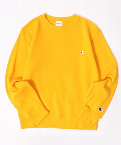 Champion（チャンピオン）の「Champion/チャンピオン ワンポイントロゴ刺繍 クルーネックスウェットトレーナー キッズ（スウェット・キッズ・ブラック/グレー/ブルー/オートミール/ネイビー/イエロー/オレンジ/パープル・140/150/160）」の7枚目の写真