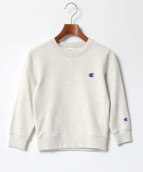 Champion（チャンピオン）の「Champion/チャンピオン ワンポイントロゴ刺繍 クルーネックスウェットトレーナー キッズ（スウェット・キッズ・ブラック/グレー/ブルー/オートミール/ネイビー/イエロー/オレンジ/パープル・140/150/160）」の22枚目の写真