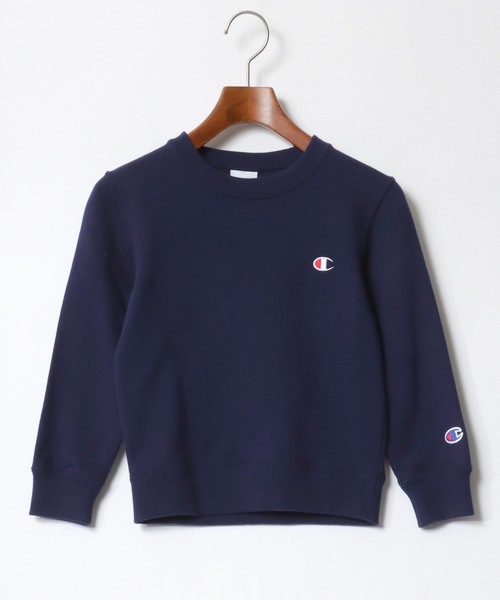 Champion（チャンピオン）の「Champion/チャンピオン ワンポイントロゴ刺繍 クルーネックスウェットトレーナー キッズ（スウェット・キッズ・ブラック/グレー/ブルー/オートミール/ネイビー/イエロー/オレンジ/パープル・140/150/160）」の20枚目の写真