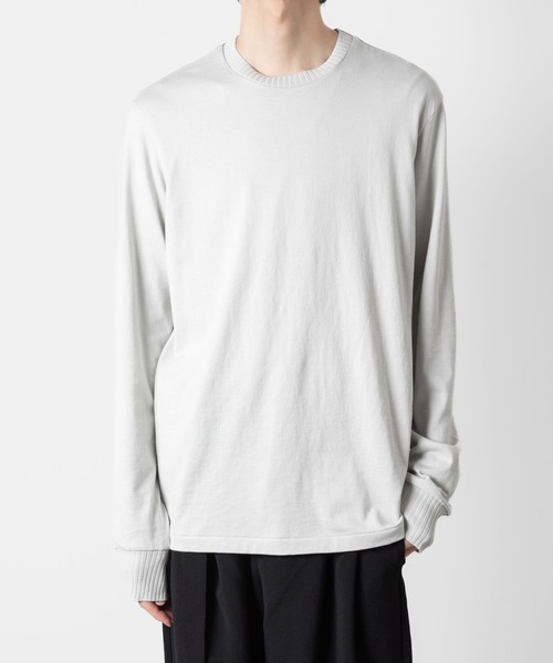 ATTACHMENT(アタッチメント)の「ハイウエット ジャージー スリムフィットL/S TEE / HIGH WET JERSEY SLIM FIT L/S TEE(Tシャツ/カットソー・メンズ・ブラック/ダークグレー/ライトグレー・1/3/2)」の4枚目の写真