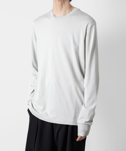 ATTACHMENT(アタッチメント)の「ハイウエット ジャージー スリムフィットL/S TEE / HIGH WET JERSEY SLIM FIT L/S TEE(Tシャツ/カットソー・メンズ・ブラック/ダークグレー/ライトグレー・1/3/2)」の6枚目の写真