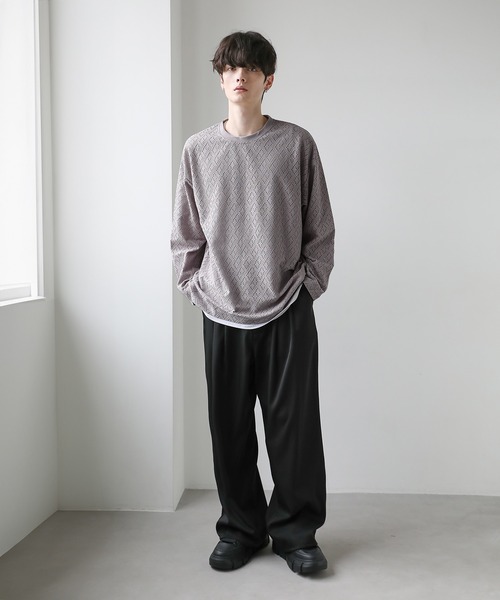 ASTRONOMY(アストロノミー)の「ルーズシルエットレースクループルオーバー(Tシャツ/カットソー・メンズ・ベージュ/ホワイト/ブラック・L/M/S/XL)」の22枚目の写真