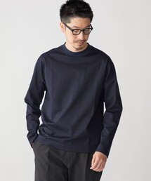 SHIPS: コットン ハイゲージ ポンチ ライト ロングスリーブ Tシャツ
