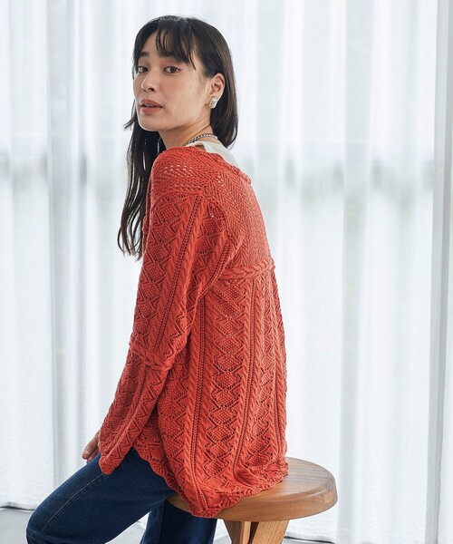 手編みセーターとチュニックセーター セール】FREAK'S STORE/フリークスストア The Yarn. 柄編み 2WAY