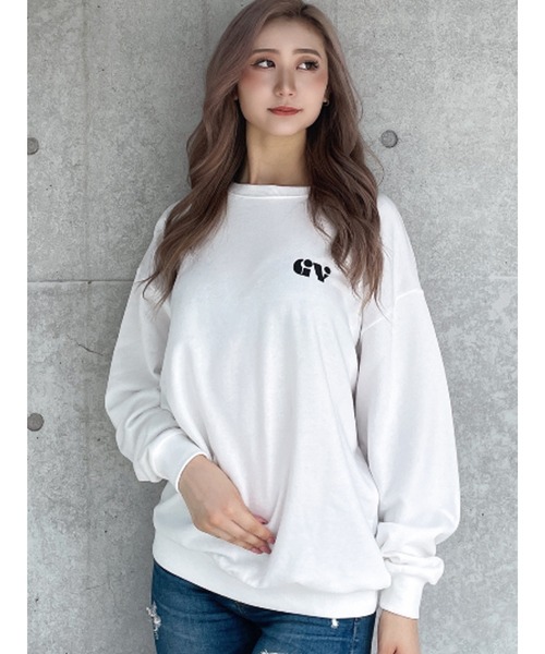 GYDA（ジェイダ）の「【ZOZO限定！！】round GYスウェットトップス（スウェット・レディース・ブラック/オフホワイト・FREE）」の3枚目の写真