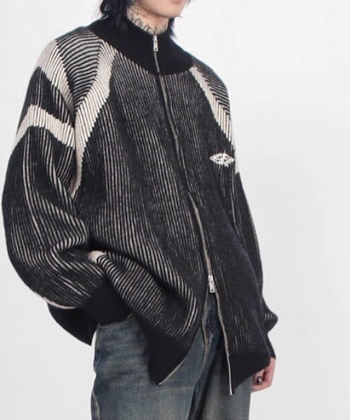 セール】【新色追加！】y2k ハイネック ジップアップニット