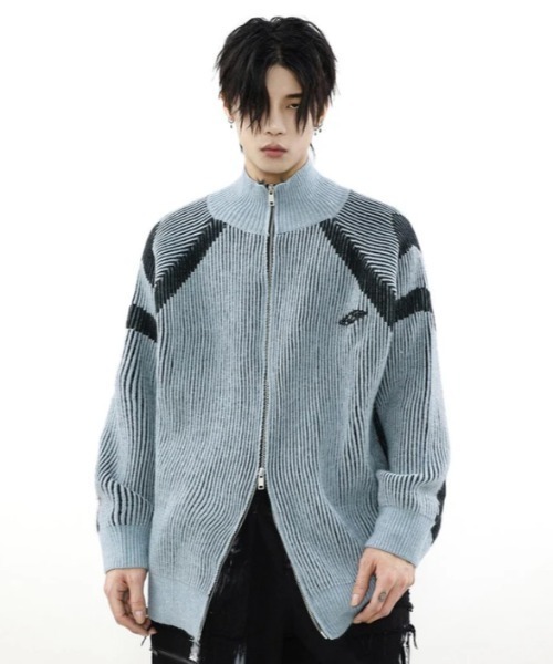 セール】【新色追加！】y2k ハイネック ジップアップニット