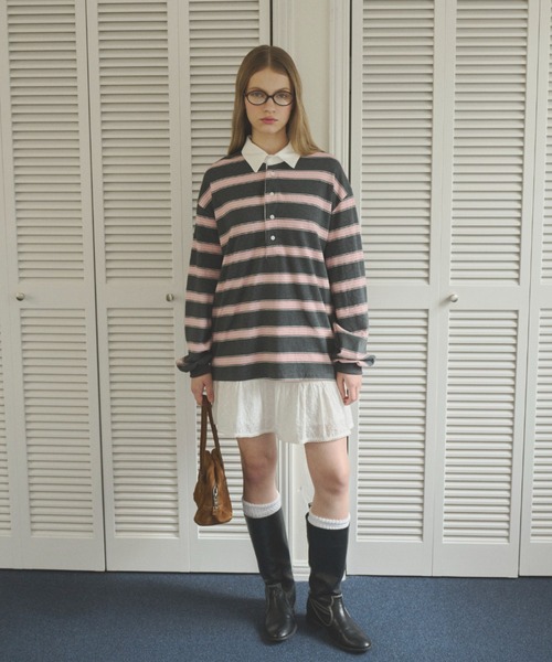 GIUNON(ジウノン)の「loose high socks / ルーズハイソックス(ソックス/靴下・レディース・グレー/ブラック/ホワイト・FREE)」の11枚目の写真