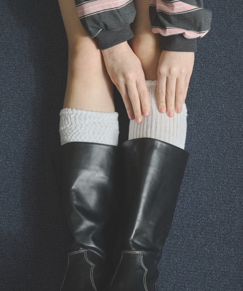 GIUNON(ジウノン)の「loose high socks / ルーズハイソックス(ソックス/靴下・レディース・グレー/ブラック/ホワイト・FREE)」の12枚目の写真