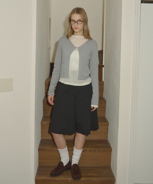 GIUNON(ジウノン)の「loose high socks / ルーズハイソックス(ソックス/靴下・レディース・グレー/ブラック/ホワイト・FREE)」の7枚目の写真