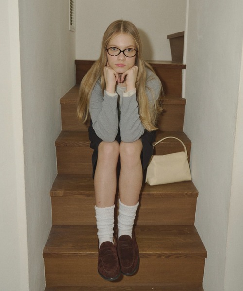 GIUNON(ジウノン)の「loose high socks / ルーズハイソックス(ソックス/靴下・レディース・グレー/ブラック/ホワイト・FREE)」の9枚目の写真