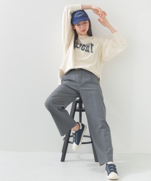 OMNES（オムネス）の「裏毛ビッグシルエットプルオーバー（スウェット・レディース・グレー/アイボリー/ネイビー/チャコール・FREE）」の15枚目の写真