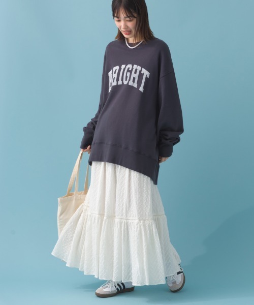 OMNES（オムネス）の「裏毛ビッグシルエットプルオーバー（スウェット・レディース・グレー/アイボリー/ネイビー/チャコール・FREE）」の20枚目の写真