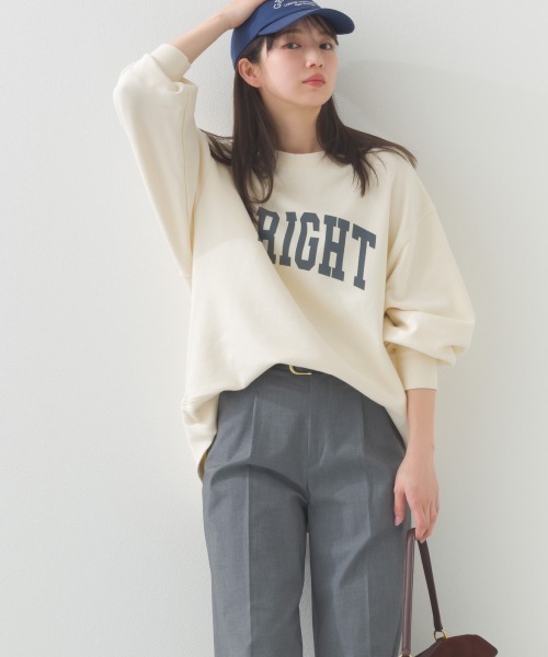 OMNES（オムネス）の「裏毛ビッグシルエットプルオーバー（スウェット・レディース・グレー/アイボリー/ネイビー/チャコール・FREE）」の11枚目の写真